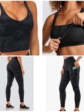 CRZ YOGA Black Camo Set